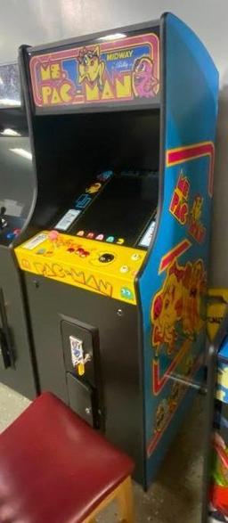 MS. Pac Man Themed Stand Up Arcade Game 60 in 1 Games