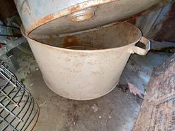 2 Large Metal Canning or Cauldron Pots