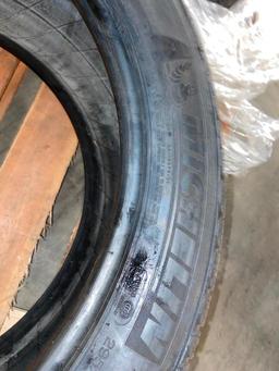 Pallet of Tires including Bridgestone, Goodyear, Michelin, Dunlop, and Toyo