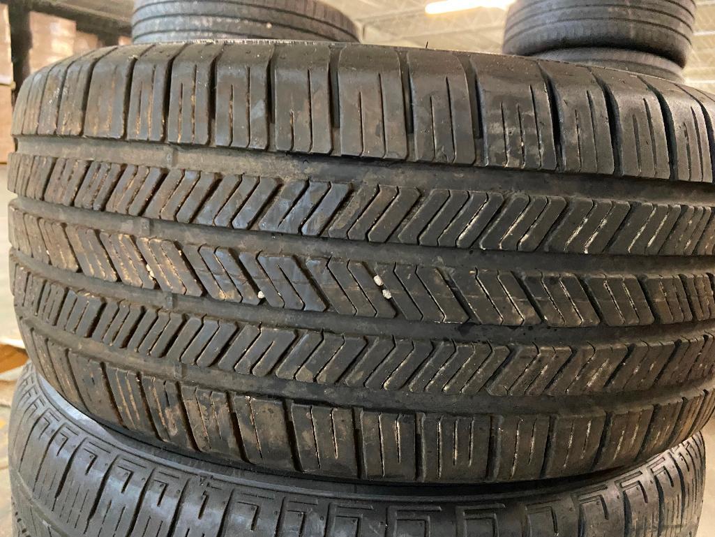 Pallet of Tires including Pirelli, Yokohama, Bridgestone, Michelin and Goodyear