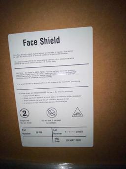 Pallet of 2 Boxes of Face Shields