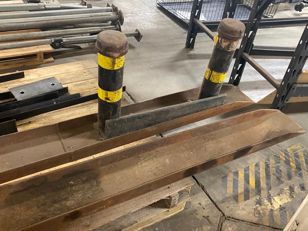 Forklift Extensions and Angle Iron Pieces