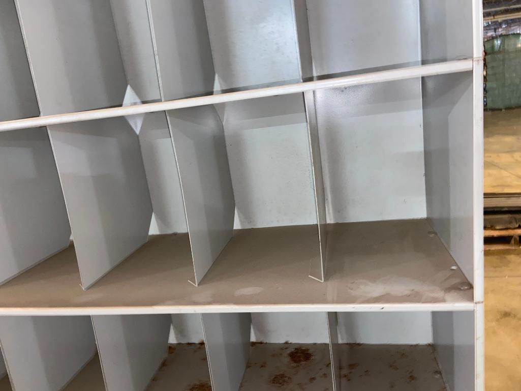 Metal Cubby Sorting Shelves and Metal Shelving Unit