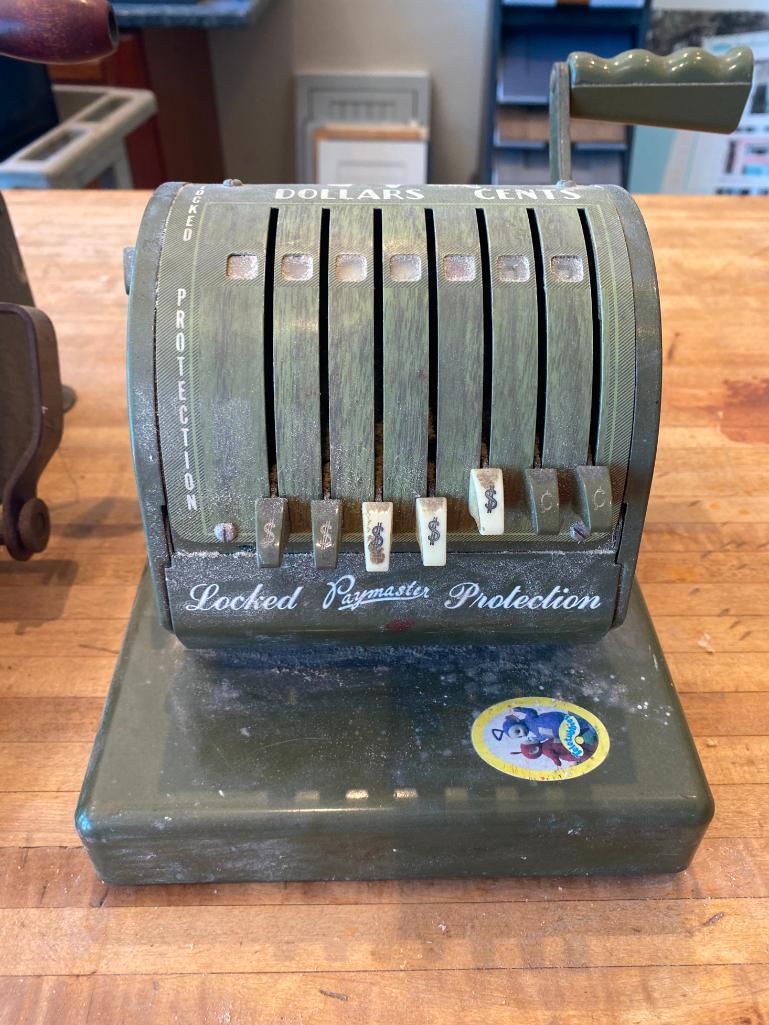 (2) Vintage Check Writer Machines