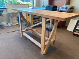 Sturdy Solid Wood Worktable