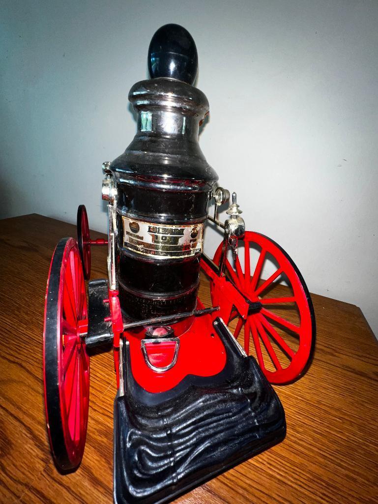 Vintage and RARE Jim Beam Distilling Co. "Beam 100 Months Old" Vintage Model T, Indy Car & Fire