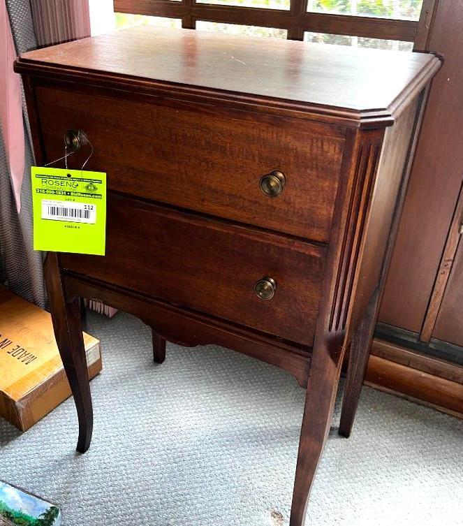 Vintage Sewing Table with Secret "Speak Easy" Rotating Compartment for Bobbins