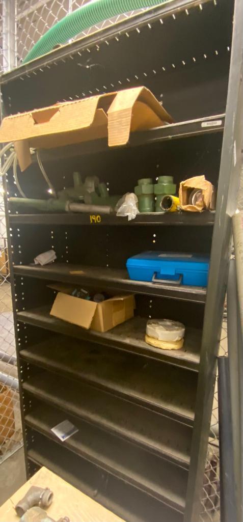 Metal Shelf Unit with Contents