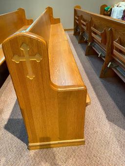 2 X Solid Wood Church Pews