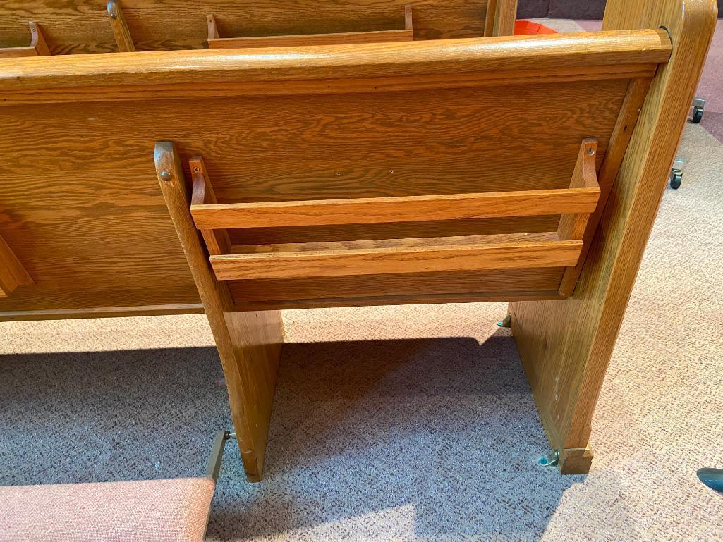 2 X Solid Wood Church Pews