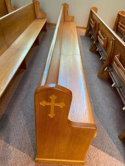 Single Solid Wood Church Pew