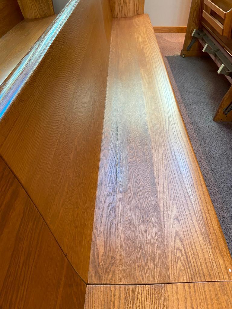 Single Solid Wood Church Pew