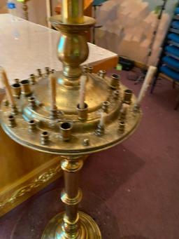 Large Brass Ukranian Orthodox Prayer Candle Stand