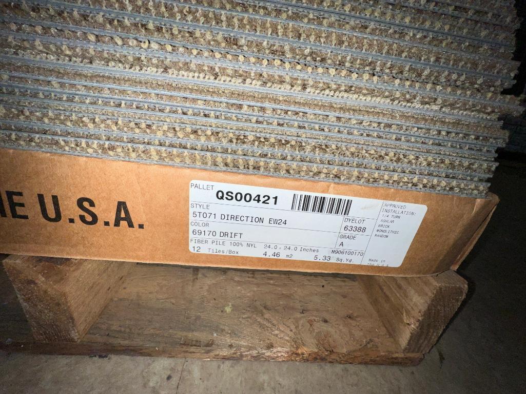 Pallet of Carpet Tiles - See Pictures for Colors and Styles