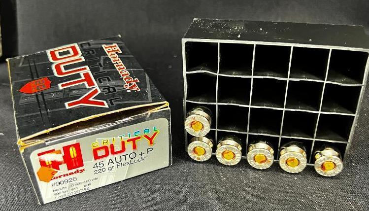 Mixed Lot of 45 Caliber Ammunition from Remington and Hornady - See Pictures for More Information