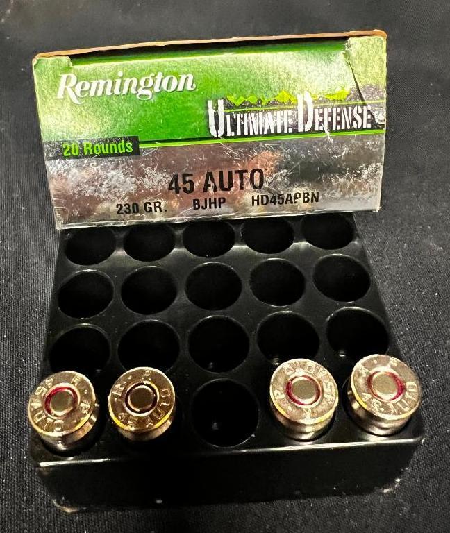 Mixed Lot of 45 Caliber Ammunition from Remington and Hornady - See Pictures for More Information