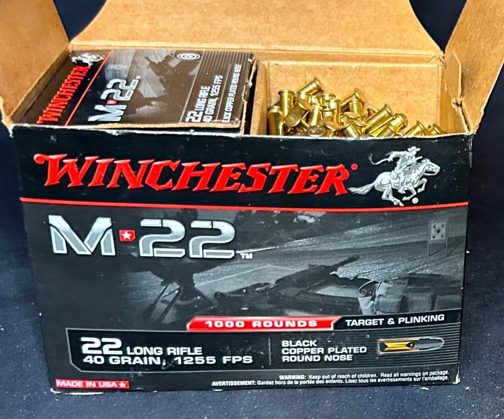 3 X Boxes of Winchester, CCI and Federal Ammunition 22 Bullets - Approximately 1600 Rounds