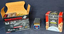 3 X Boxes of Winchester, CCI and Federal Ammunition 22 Bullets - Approximately 1600 Rounds