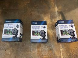 (3) GeekTek Rechargeable USB Fans