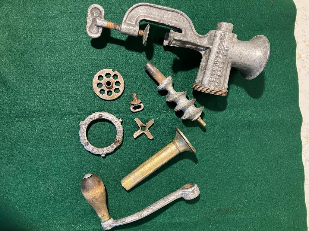 Vintage Meat Grinder with Accessories