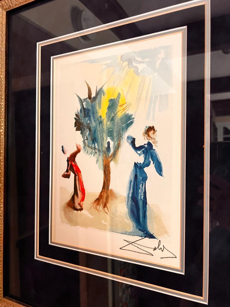 Salvador Dali Signed Lithograph "L'Arbre du chatiment" from Dali's Divine Comedy - Purgatory 24