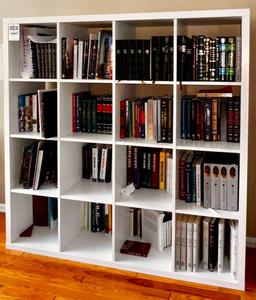 2 X Kallax Ikea Book Case Shelving Units with 16 Storage Cubby Shelves