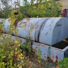 6,000 gallon diked steel oil tank