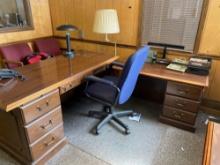 Office Desk, Credenza & Chair