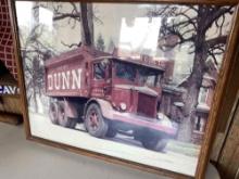 22in x 18in Dunn Coal & Oil Truck Framed Photo