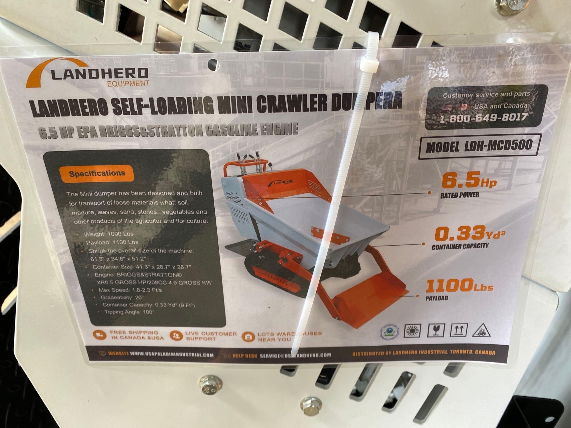 New LandHero Co Self Loading Mini Crawler/Dumper Model LDH-MCD500