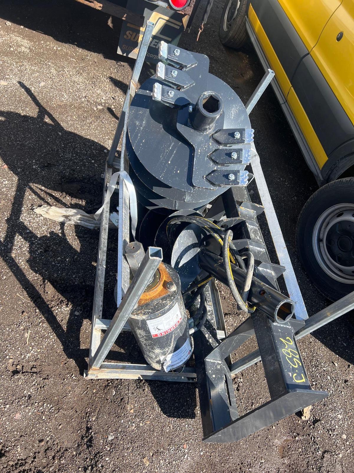 NEW Skid Steer Hydraulic Auger Set