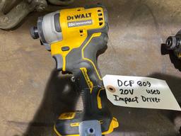 (4) Dewalt 1/4" 20v Cordless Impact Drivers