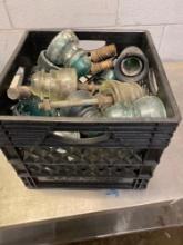 Large lot of glass insulators