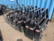 New Kivel Co 48in/3500lb max cap Skidloader Fork Attachment (1 set)