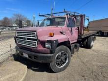 1986 Ford F-700 Diesel Flatbed Truck (located off-site, please read description)