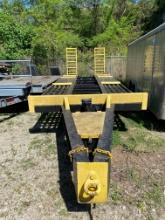 19ft + 4ft HD Steel Dual Tandem Equipment Trailer (located offsite-please read full description)