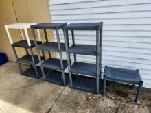 Plastic Shelving (located off-site, please read description)