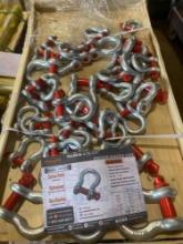 (38) New Paladin Carbon Steel Anchor Shackles