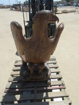 Hand Carved Eagle Chair w/Monkeys