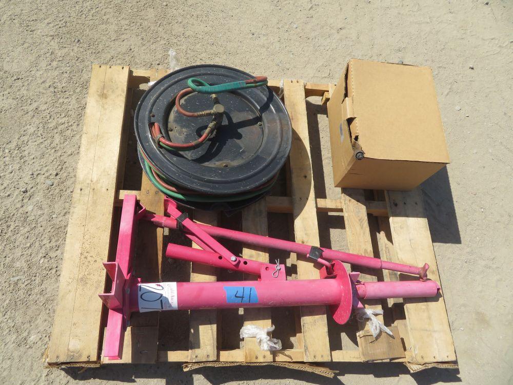 Tire Changer, Hose Reel, Gauges, misc