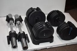 2 Adjustable Dumbell Box, 1 Adjustable Dumbell Used-Needs Work