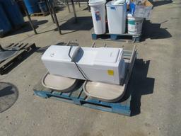 Water Dispenser, 6 Folding Chairs