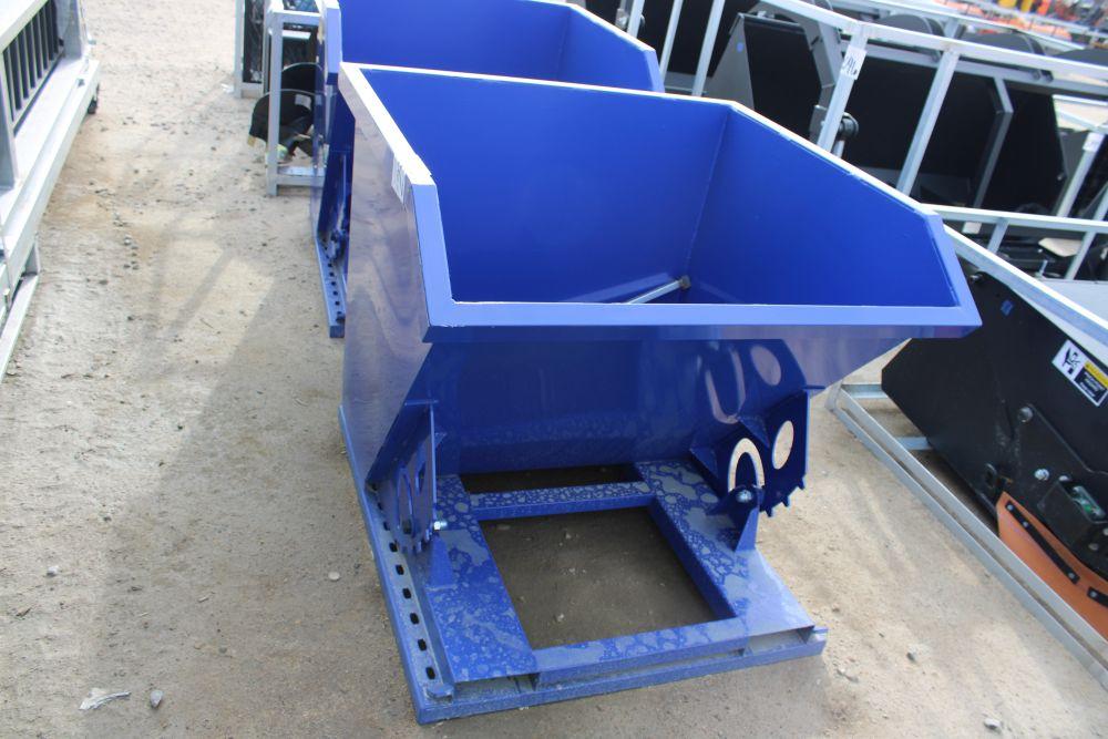 Blue Pallet Fork Dump Bin