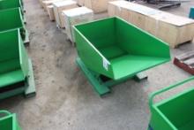 Green Pallet Fork Dump Bin