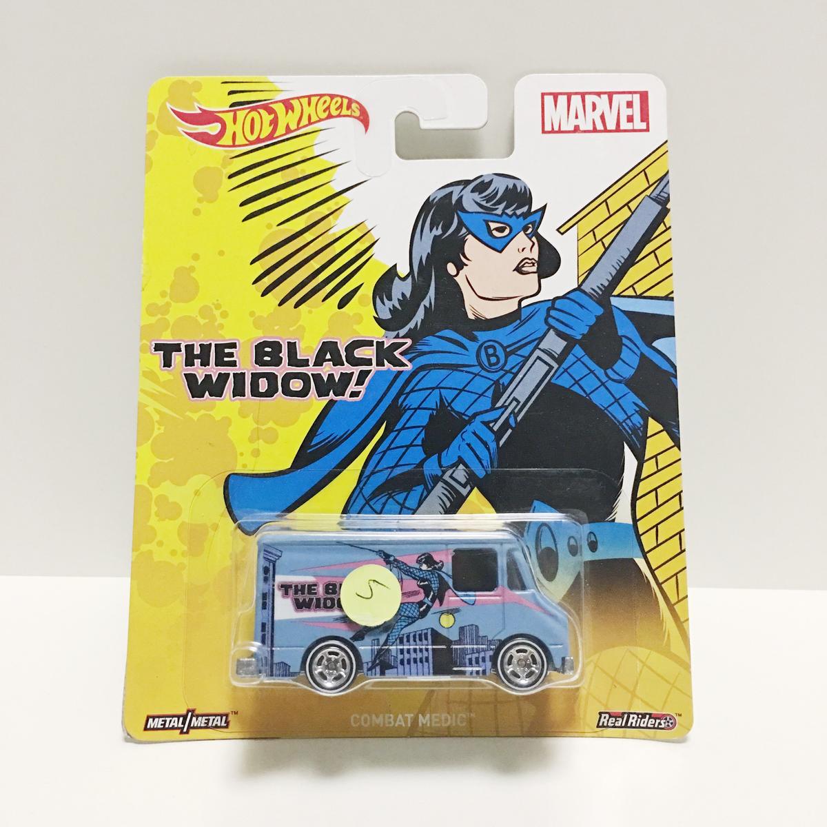 Hot Wheels Pop Culture Marvel The Black Widow Combat Medic Real Riders Metal/Metal