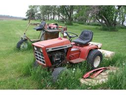 Vintage 1983 IH 982 Cub Cadet Mower (Red) w/Tiller