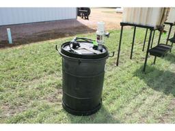 55 Gal. Barrel of 15-40 Oil & Exc. Graco Mini Fireball Air Oil Pump & Digital Dispenser;