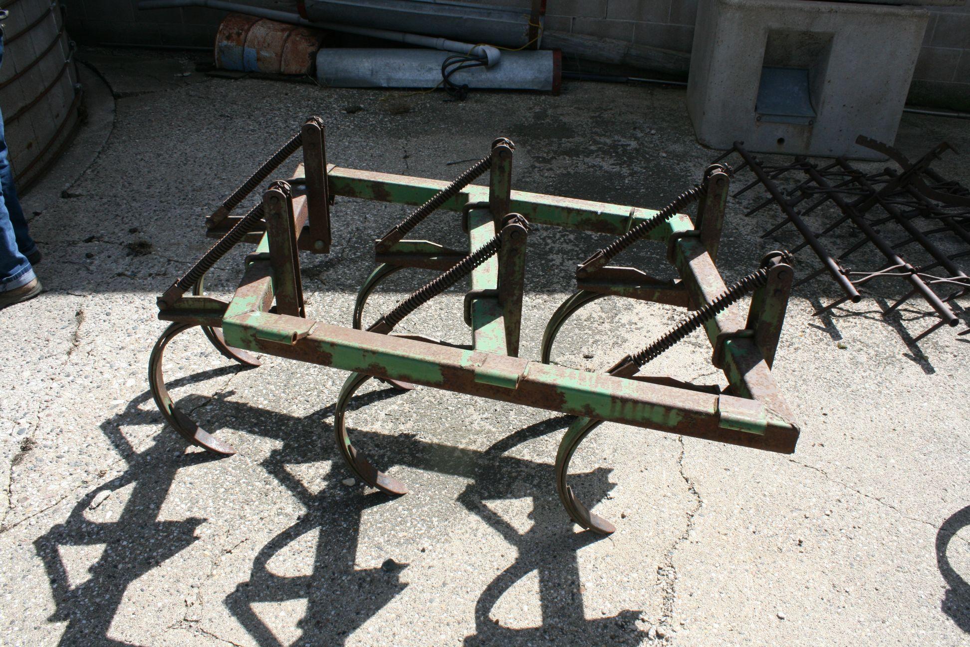 JD C10 Field cult. with 2- 3 ft. extensions/3 bar harrow, 3 pt. or fast hitch