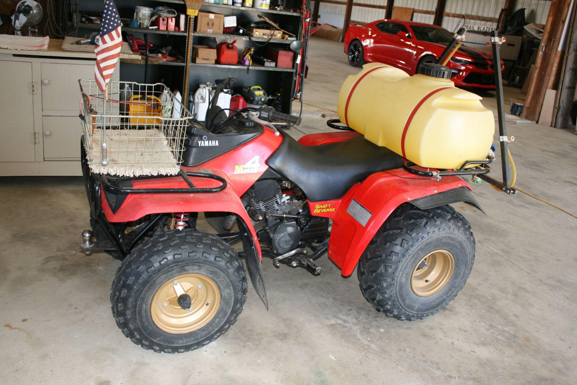 1987 Yamaha MOTO 4 4-wheeler with sprayer and boom