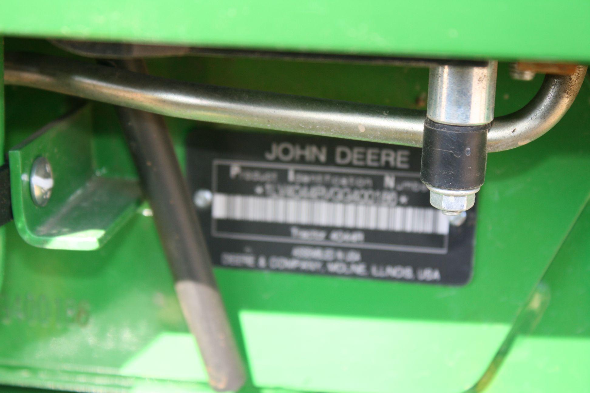 JD 4044R Tractor with H180 loader, Cab, A/C Heat, Diesel, 90.9 HRS.